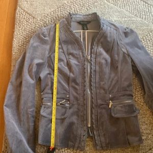 White House / Black Market - size 0 lilac velvet blazer